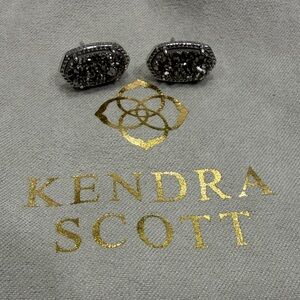 Kendra Scott Silver Sparkle Druzy Studs